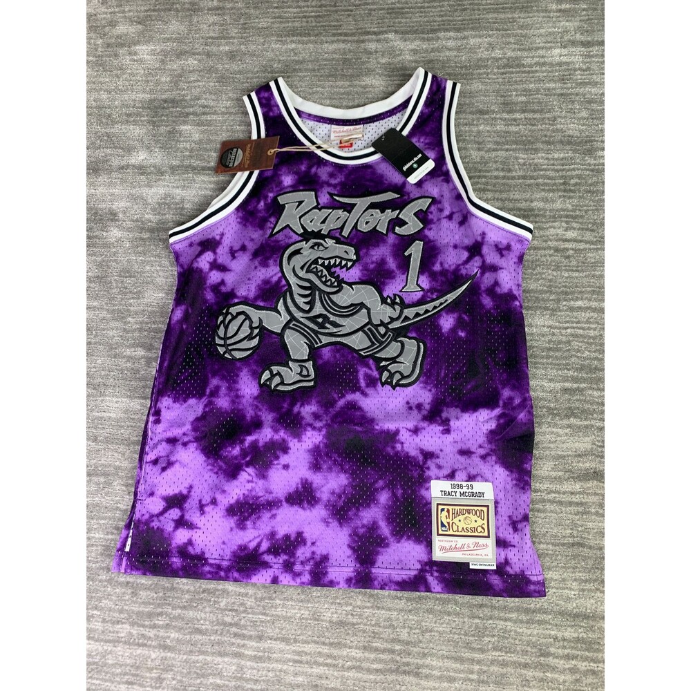 Toronto Raptors Jersey Medium Tracy Mcgrady Mitchell and Ness Galaxy Swingman